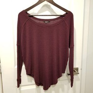 TNA - Burgundy Side Slit Top